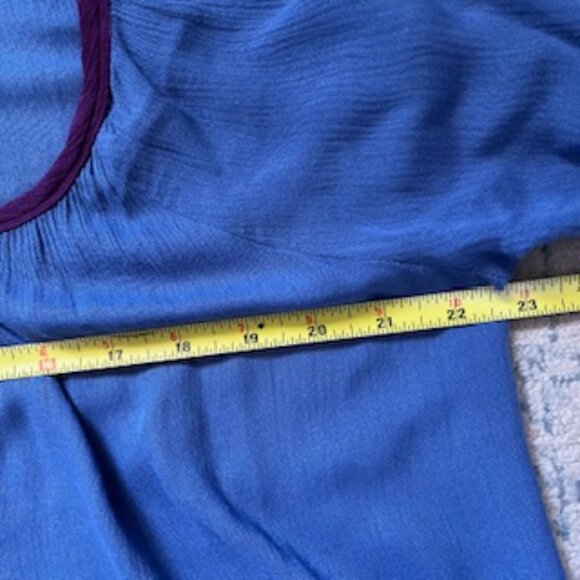 🧡3/15 Roxy Blue Purple Swim Cover Up Two Pockets Women's L - Picture 4 of 13